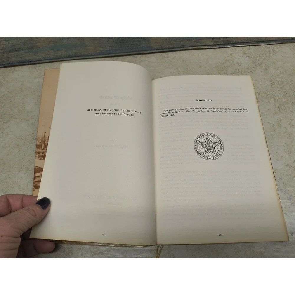 SHIP OF STATE ON A SEA OF OIL OKLAHOMA STATE SEAL CAPITOL